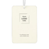 Désodorisant Pour Voiture Marque d'entreprise | Logo Business Minimal Clean (Dos)