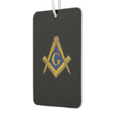 Désodorisant Pour Voiture Masonic Freemasons Square and Compass Black (Gauche)