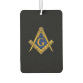 Désodorisant Pour Voiture Masonic Freemasons Square and Compass Black (Dos)