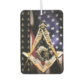Désodorisant Pour Voiture Masonic Minds (Jaune)USA (Devant)