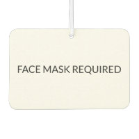 Masque Visage Requis Signe simple noir et blanc