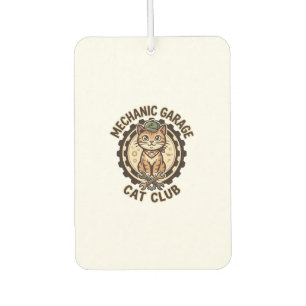 Désodorisant Pour Voiture Mécanicien Garage Chat POD Vector Art - Mécanicien