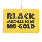 DÉSODORISANT POUR VOITURE MÉDALLIONS NOIRES PAS D'OR (Dos)