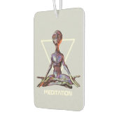 Désodorisant Pour Voiture Méditation. Alien en pose tranquille (Gauche)