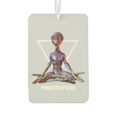 Désodorisant Pour Voiture Méditation. Alien en pose tranquille (Dos)