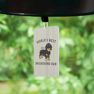 Désodorisant Pour Voiture Meilleur Dachshund Papa Dachshund Custom Chien Nom