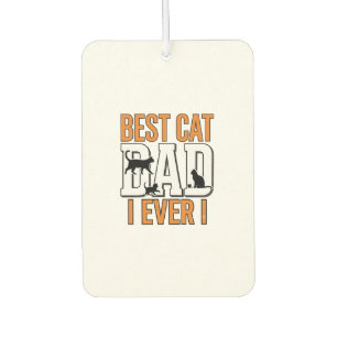 Désodorisant Pour Voiture Meilleur Papa Chat du Monde Design de Chemise Vint