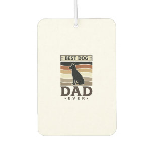 Désodorisant Pour Voiture Meilleur papa chien de tous les temps Design vinta