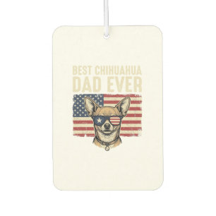 Désodorisant Pour Voiture Meilleur papa Chihuahua de tous les temps Vintage