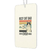 Désodorisant Pour Voiture Meilleur papa de chat rétro T-shirt de coup de poi (Gauche)