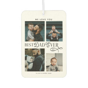 Désodorisant Pour Voiture Meilleur Papa Ever 4 Photos Cadeaux Modernes pour