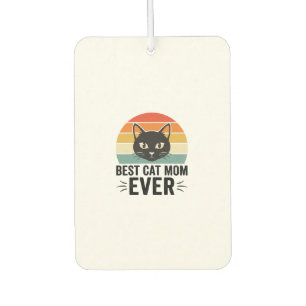 Désodorisant Pour Voiture Meilleure Maman de Chat Retro Visage de Chat Desig