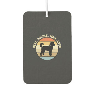 Désodorisant Pour Voiture Meilleure maman Doodle Rétro Chien