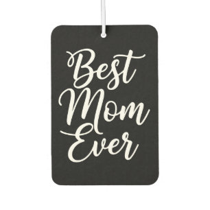 Désodorisant Pour Voiture Meilleure Maman Ever 1 Photo personnalisée Noir et
