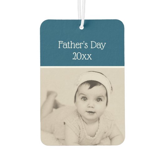 Désodorisant Pour Voiture Meilleure photo papa du monde personnalisée (Dos)