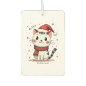 Désodorisant Pour Voiture Meowy Christmas Cat Lover Funny Festive Holidays C (Devant)