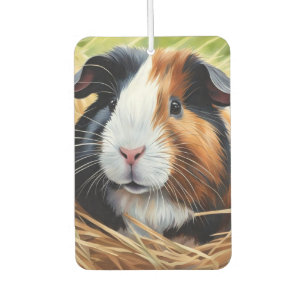 Désodorisant Pour Voiture Mignon animal de compagnie cochon d'Inde aquarelle