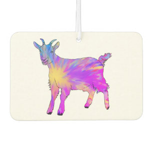 Désodorisant Pour Voiture Mignon Chèvre Psychédélique Funky Coloré Artistiqu