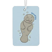 Désodorisant Pour Voiture Mignonne manatée bébé avec bulles illustration (Dos)