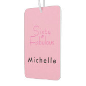 Désodorisant Pour Voiture Minimal Sixty & Fabulous 60th Birthday Party (Gauche)