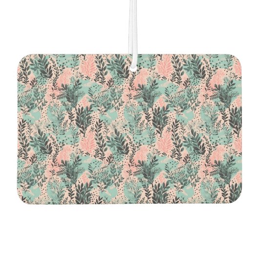 Désodorisant Pour Voiture Mint and Pink Forest Pattern (Devant)