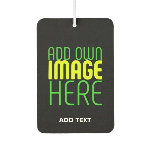 DÉSODORISANT POUR VOITURE MODÈLE DE TEXTE D'IMAGE NOIRE SIMPLE ET MODERNE (Devant)