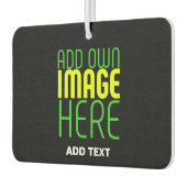 DÉSODORISANT POUR VOITURE MODÈLE DE TEXTE D'IMAGE NOIRE SIMPLE ET MODERNE (Gauche)