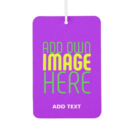 DÉSODORISANT POUR VOITURE MODÈLE DE TEXTE D'IMAGE VIOLET SIMPLE MODERNE (Devant)