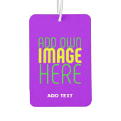 DÉSODORISANT POUR VOITURE MODÈLE DE TEXTE D'IMAGE VIOLET SIMPLE MODERNE (Dos)