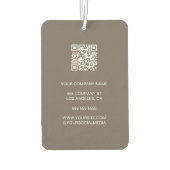 Désodorisant Pour Voiture Modern Minimal Logo QR Business Corporate (Dos)