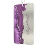 Désodorisant Pour Voiture Modern Purple Silver Agate Metallic (Gauche)