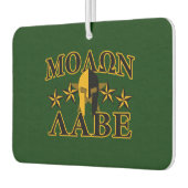 Désodorisant Pour Voiture Molon Labe Spartan Warrior 5 étoiles vert (Gauche)