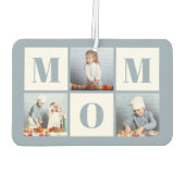 Désodorisant Pour Voiture Mom 3 Photo Collage Dusty Blue (Dos)