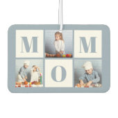 Désodorisant Pour Voiture Mom 3 Photo Collage Dusty Blue (Devant)