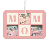 Désodorisant Pour Voiture Mom 3 Photo Collage Pink (Dos)