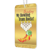 Désodorisant Pour Voiture Mon équipe de bowling/buveur roche (Gauche)