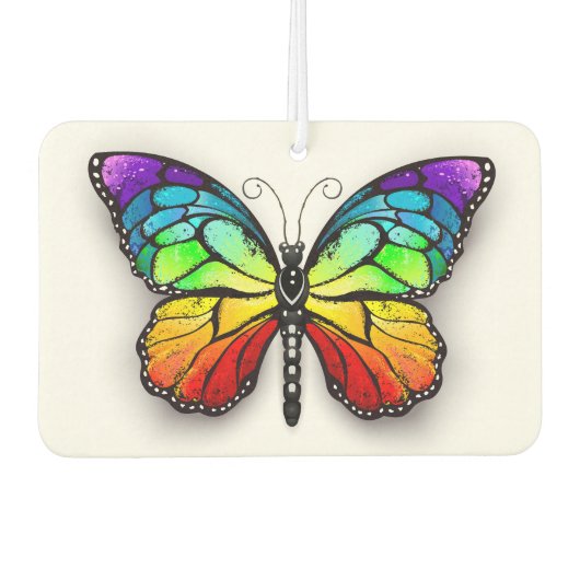 Désodorisant Pour Voiture Monarque papillon arc-en-ciel (Devant)