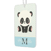Désodorisant Pour Voiture Monogram Cute Panda Bear Personalized Polka Dot (Gauche)