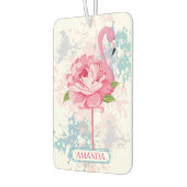 Désodorisant Pour Voiture Monogramme de flamingo peint à la main (Gauche)