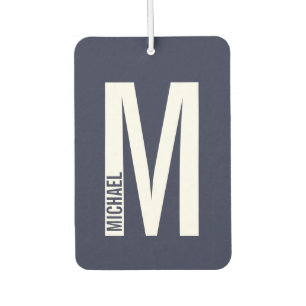 Désodorisant Pour Voiture Monogramme et nom personnalisés modernes