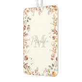 Désodorisant Pour Voiture Monogramme floral personnalisé (Gauche)