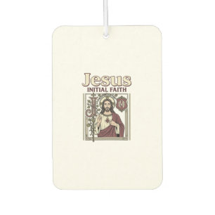 Désodorisant Pour Voiture Monogramme initial de Jésus Foi Monogramme initial