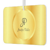 Désodorisant Pour Voiture Monogramme manuscrit Modèle d'or Faux (Gauche)