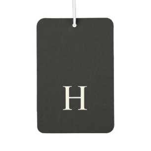 Désodorisant Pour Voiture Monogramme Noir Personnalisé