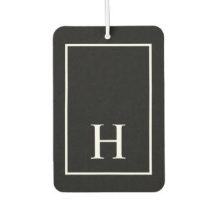 Désodorisant Pour Voiture Monogramme Noir Personnalisé
