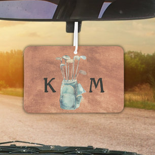 Désodorisant Pour Voiture Monogramme personnalisé de sac de golf pour golfeu