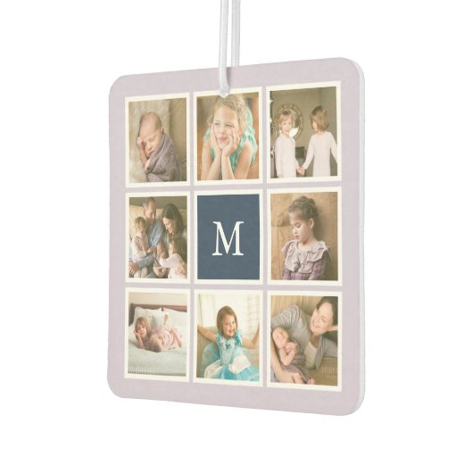 Désodorisant Pour Voiture Monogramme photo couleur Arrière - plan modifiable (Gauche)