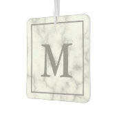 Désodorisant Pour Voiture Monogramme sur le Marbre blanc Faux (Gauche)