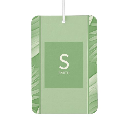 Désodorisant Pour Voiture Monogramme vert tropical (Devant)