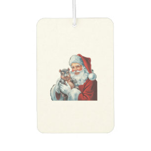 Désodorisant Pour Voiture Moo Deng et Père Noël sauvent Noël pour le monde L